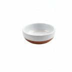 Thumbnail image #1 for G.E.T. Stone Heart by Graupera SH.BL-0613RWHT White Terracotta Deep Bowl, 5.51"W x 11.42"D x 5.51"H Case of 8