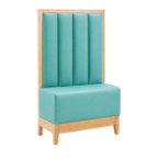 Thumbnail image #1 for ATSMFG ATS AT&S-ASD-J48-6CH GR7 John Deuce Booth, single, 30" long x 48" high, 6-channel back, channel deep seat with wood bottom frame and legs