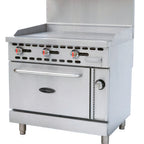 Thumbnail image #1 for Serv-Ware SWGO-36 36-Inch Natural Gas Griddle Top Range with Oven Base, Stainless Steel Exterior and Casters