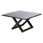 Thumbnail image #2 for Libbey APS Germany - Wood APS 33281 Square Acacia Wood Buffet Display Stand, Black, 7-7/8"W x 7-7/8"D x 7"H