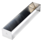 Thumbnail image #2 for Matfer Bourgeat 340622 Triangular Buche Cake Mold, Sealed Stainless Steel, 19-3/4"L x 3-1/2"W x 3"H