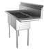 Thumbnail image #6 for KoolMore 48-Inch 2-Compartment Stainless Steel Sink with Right Drainboard and Backsplash