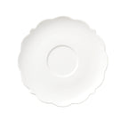Thumbnail image #1 for Libbey Astor 977709006 Porcelain Plate Saucer, 6" Round, Scalloped Rim