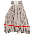 Thumbnail image #1 for AllPoints Foodservice Parts & Supplies 1421568 String Mop Head, Gray Microfiber with Red Stripe