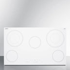 Thumbnail image #5 for Summit Commercial CR5B36TXW 36-Inch Built-In Radiant Electric Cooktop, 5 Elements, White Ceramic Glass, Digital Touch Controls