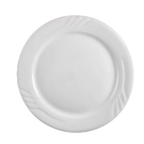 Thumbnail image #1 for Vertex China Sausalito SAU-116 China Plate, 10-5/8" Round, White, Sculpted Lines 1 Dozen