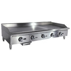 Thumbnail image #2 for Admiral Craft Equipment Corp. Black Diamond BDCTG-60T 60-Inch Countertop Thermostatic Gas Griddle, 5-Burner, 1-Inch Smooth Steel Plate