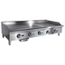 Thumbnail image #2 for Black Diamond 60-Inch Heavy Duty Thermostatic Gas Griddle, Countertop, 5 Burner, Smooth Steel Plate