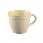 Thumbnail image #1 for CAC China Seville SC-35G 3-1/2 oz Ceramic Demitasse Cup with Scallop Edge Case of 3 Dozen