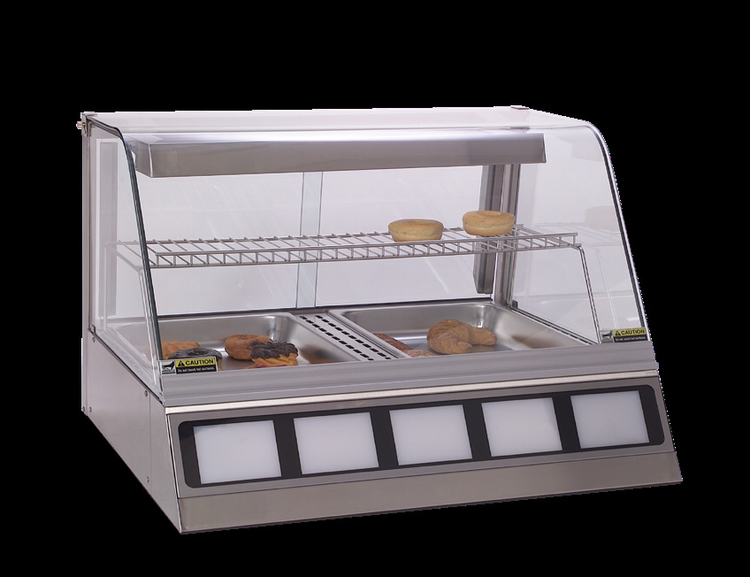 Product image #5 for Antunes DCH-200 Countertop Heated Display Cabinet, 2-Pan, Curved Glass, 120V