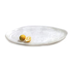 Thumbnail image #1 for Steelite International Kenny Mack, Wave KMK2158SH Oval Resin Serving Tray, 18 x 9-3/4 x 1-1/4 in, White