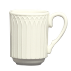 Thumbnail image #1 for Steelite International Homer, Gothic HL3657000 Stackable China Mug, 8 oz, Contemporary Blanc Case of 3 Dozen