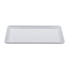 Thumbnail image #1 for G.E.T. Midtown CS-1405-W Rectangular Coupe Platter, 14 x 5-1/2 in, Melamine, White 1 Dozen