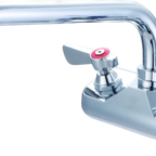 Thumbnail image #1 for ATSMFG FLO FLO-4106 ATS MFG Commercial Faucet, 4" Wall/Backsplash Mount, 6" Swivel Gooseneck Spout, Lead-Free, Chrome Case of 24