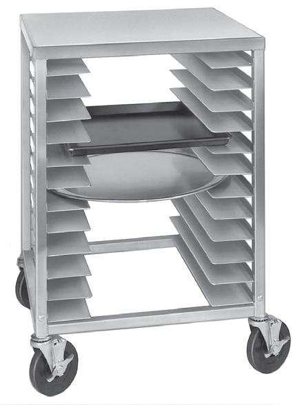 Product image #5 for Channel Manufacturing Half-Size Aluminum Pizza Pan Rack with Aluminum Work Top, 12-Pan Capacity