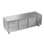 Thumbnail image #1 for Victory Refrigeration VURD93HC-4 Three-Section Undercounter Refrigerator, 93"W, Side-Mounted Self-Contained Refrigeration