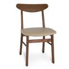 Thumbnail image #1 for JustChair Manufacturing W73018-COM Stackable Side Chair with Saddle Wood Back, Upholstered Seat, and German Beech Frame