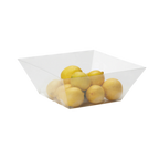 Thumbnail image #1 for G.E.T. Urban Renewal PL-09-CL . . Square PET Food Basket Liner, Clear, 9" x 9"