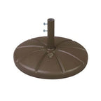 Thumbnail image #1 for Grosfillex US602137 Round Resin Umbrella Base, 21" Diameter, 13" Stem, Bronze Mist