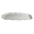 Thumbnail image #1 for G.E.T. Bugambilia PHP06YW Palm Display Serving Dish, 37.6"L x 16.9"W x 2.1"D, Cast Aluminum with Resin Coating, Yellow