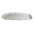Thumbnail image #1 for G.E.T. Bugambilia PHP02YW . . Palm Leaf Display Dish, 19.7 x 9 in, Cast Aluminum with Resin Coating, Yellow