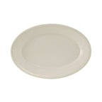Thumbnail image #1 for Tuxton China Reno TRE-014 Ceramic Oval Platter, 12-5/8" x 8-3/4", 1-1/2" Wide Rolled Rim 1 Dozen