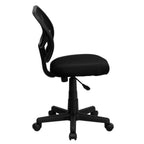 Thumbnail image #2 for Flash Furniture WA-3074-BK-GG Swivel Task/Computer Chair, Adjustable Height, Mesh Back, Upholstered Seat, Armless, Casters
