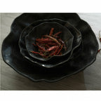 Thumbnail image #2 for G.E.T. Rainex RNX202 . . Melamine Oval Bowl, 50-3/4 oz., 10"L x 8-1/2"W x 3"H, Black Case of 12