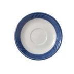 Thumbnail image #1 for Vertex China Sausalito SAU-2-B China Saucer, 5-1/2 in Round, Sculpted Lines, Blueberry Case of 3 Dozen
