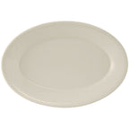 Thumbnail image #1 for Tuxton China Reno TRE-913 Ceramic Oval Platter, 11-5/8" x 8-1/4", Wide Rim, Rolled Edge 1 Dozen