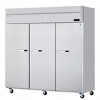 Thumbnail image #2 for Blue Air FSE LLC BSR72T-HC Three-Section Reach-In Refrigerator, 72 cu. ft., Top-Mounted Self-Contained, Solid Doors, Stainless Steel
