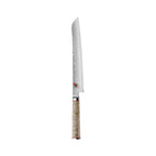 Thumbnail image #1 for Zwilling J.A. Henckels Miyabi 1002017 9-inch SG2 Powder Steel Bread Knife with 101-Layer Damascus and Birchwood Handle