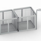 Thumbnail image #2 for RATIONAL 60.75.982 Deep-Frying Portion Basket Kit, 2 x 1/6 GN Stainless Steel Baskets with Handles, Fits Frames 2-XS and 2-S