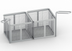 Thumbnail image #2 for RATIONAL Deep-Frying Portion Basket Kit, 2 x 1/6 GN Baskets with Handles for 2-XS and 2-S