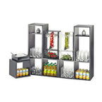 Thumbnail image #1 for Cal-Mil Midnight Bamboo 1933-96 Black Wood Library Display with Removable Shelf, 38"W x 12"D x 24"H