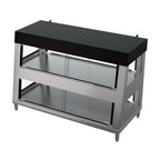 Thumbnail image #1 for Vollrath HHM-4P Countertop Heated Food Display Case, Full-Service, Stainless Steel, Straight Glass, 2 Shelves, 55.75"W