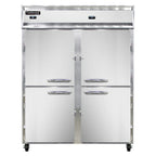 Thumbnail image #1 for Continental Refrigerator 2RFENSSHD Two-Section Extra-Wide Reach-In Refrigerator/Freezer, Self-Contained, Stainless Steel, Half-Height Solid Doors