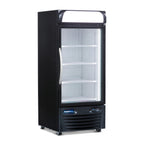 Thumbnail image #1 for Minus Forty / QBD 13-USGF Due North Minus forty Glass Door Display Freezer Merchandiser, 1 Section, Hinged Door, Black, 12.28 cu. ft.