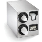Thumbnail image #3 for Vollrath 58832 2-High Vertical Countertop Stainless Steel Cup Dispenser Cabinet with Lid Holder and Straw Pocket