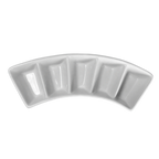 Thumbnail image #1 for Vertex China Argyle ARG-D5A 5-Compartment Porcelain Dish, 10" x 3" x 1.5", Bright White Case of 2 Dozen