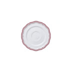 Thumbnail image #1 for Steelite International Folio, Porcelain 62586FP823 Porcelain Saucer, 5" Round, Adelina Triple Line Maroon Case of 2 Dozen