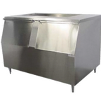 Thumbnail image #1 for MGR Equipment LU-66-SS Ice Bin, 66-1/4"W x 34"D x 46"H, Slope Front, 2 Lift-Up Doors, 1225 lb Capacity, Stainless Steel