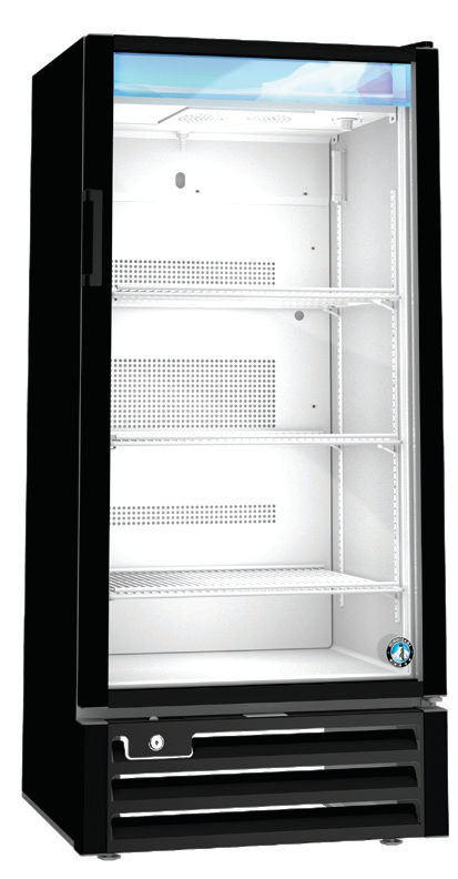 Product image #5 for Hoshizaki One-Section Black Reach-In Glass Door Refrigerated Merchandiser, Bottom-Mount, 10 Cu. Ft.