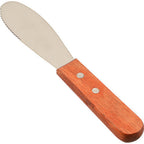 Thumbnail image #1 for AllPoints Foodservice Parts & Supplies 1371002 Sandwich Spreader, 7-3/4" Overall Length, 4" Stainless Steel Blade, Wood Handle