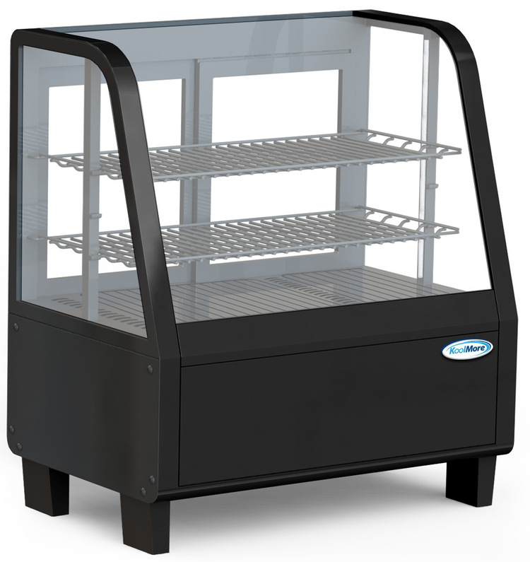 Product image #5 for KoolMore 27-Inch Countertop Refrigerated Display Case, Full Service, Curved Front Glass, 3.6 Cu. Ft., Black