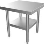 Thumbnail image #1 for ATSMFG MET MET-ES-20 ATS MFG Equipment Stand, 20 x 20 x 20-1/2 in H, 18/430 Stainless Steel Top, Undershelf, Adjustable Feet