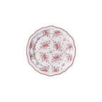Thumbnail image #1 for Steelite International Folio, Porcelain 62545FP813 Round Porcelain Rim Plate, 6-1/2", Scalloped Edge, Adelina Liliana Maroon Case of 2 Dozen