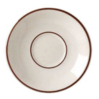 Thumbnail image #1 for Vertex China Caravan CRV-2 6-1/8" Round Vitrified China Saucer, Brown Speckled, Double Band Case of 3 Dozen