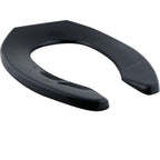 Thumbnail image #1 for AllPoints Foodservice Parts & Supplies 1412148 Black Toilet Seat, 18-1/2"L x 14"W, 4-1/16" Screw Centers