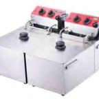Thumbnail image #2 for Serv-Ware EF-06L-2 Countertop Dual-Basin Electric Fryer, 1.5 Gallons per Basin, Thermostatic, Stainless Steel